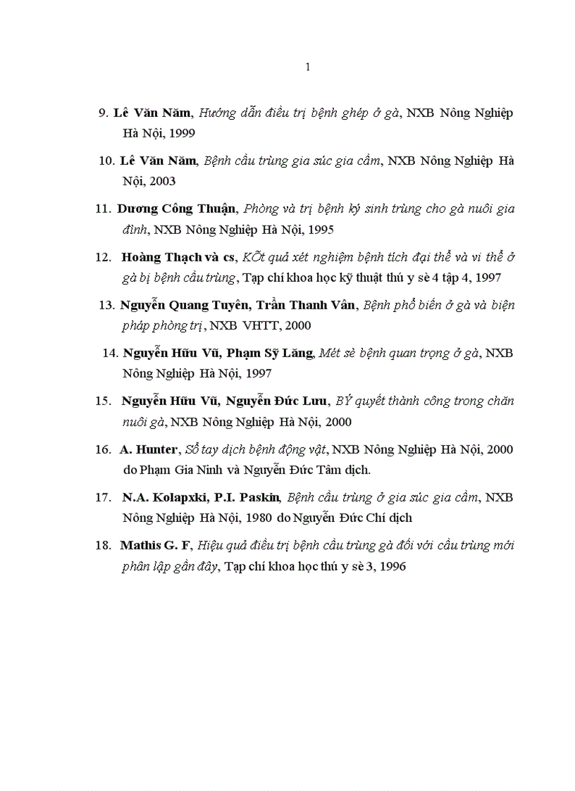 image for page Áp dụng một số biện pháp kỹ thuật trong phòng và điều trị bệnh cầu trùng gà tại huyện Phú Lương Thái Nguyên