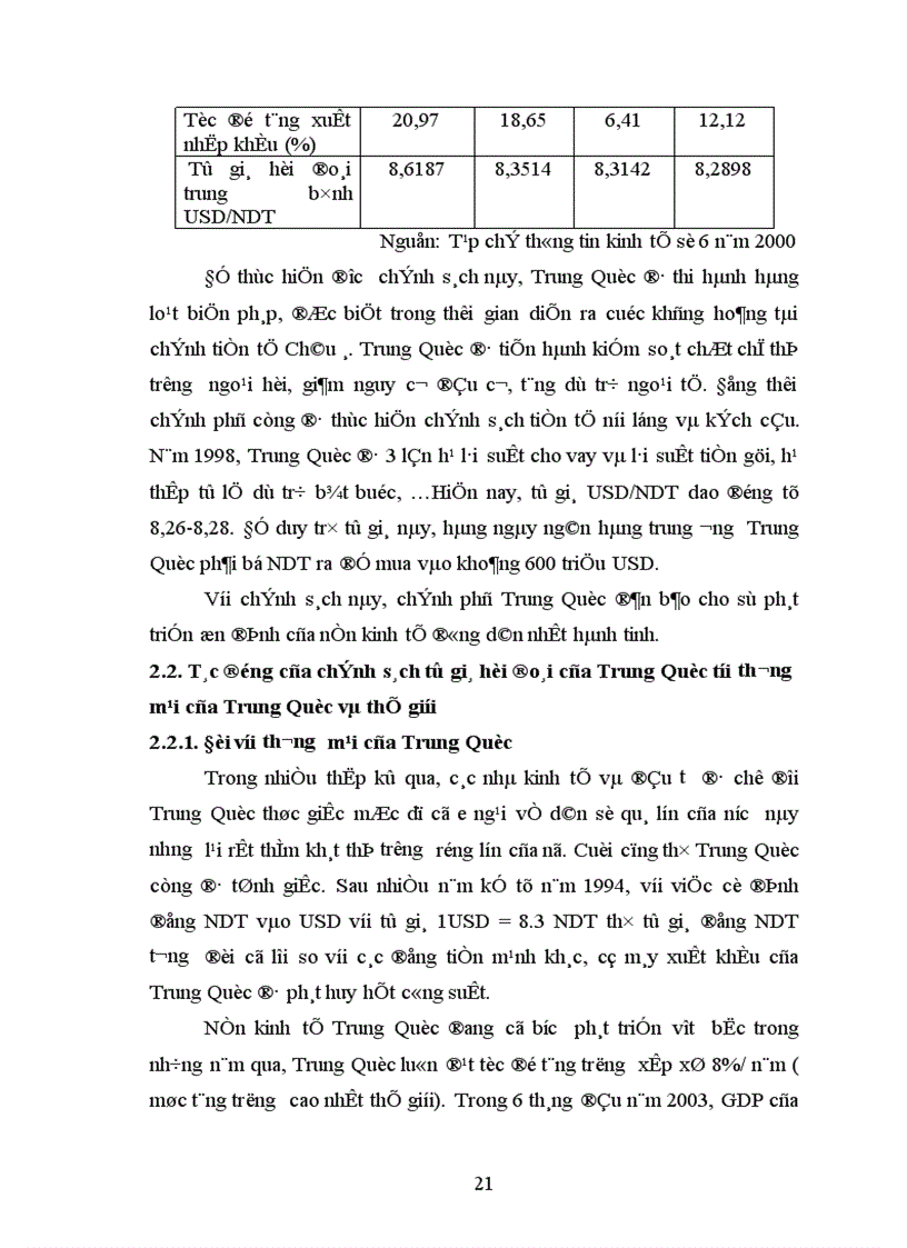 image for page Chính sách tỷ giá của Trung Quốc và tác động của nó đến thương mại Trung Quốc và thương mại thế giới 1