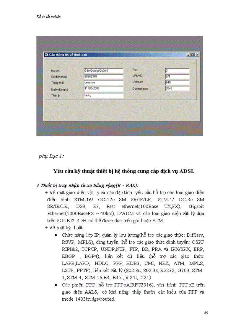 image for page Thiết kế hệ thống cung cấp dịch vụ ADSL cho bưu điện Nghệ An