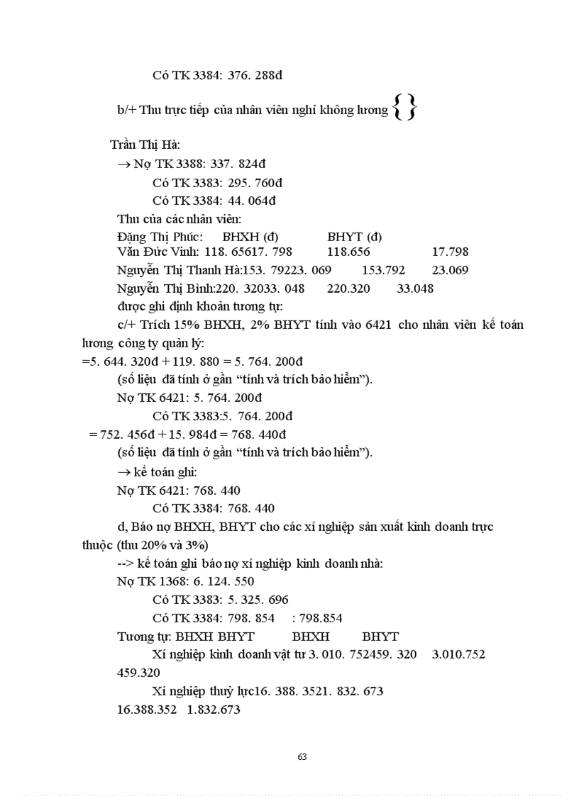 image for page Hạch toán tiền lương và bảo hiểm 1
