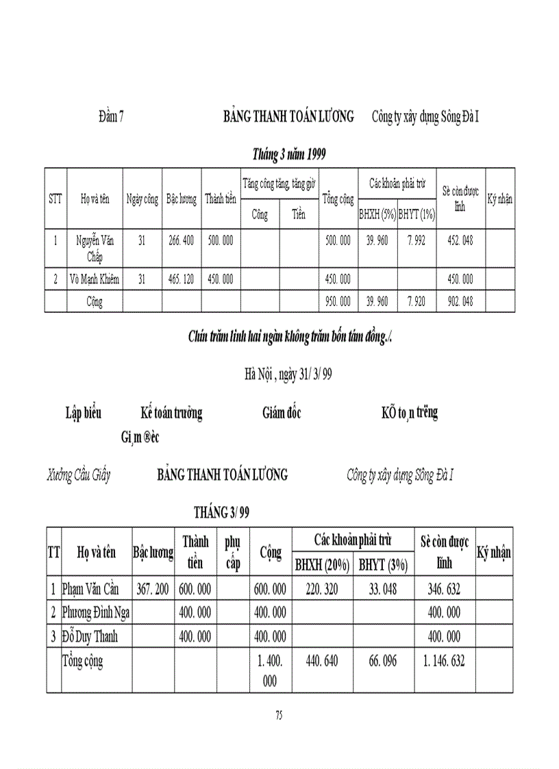 image for page Hạch toán tiền lương và bảo hiểm 1