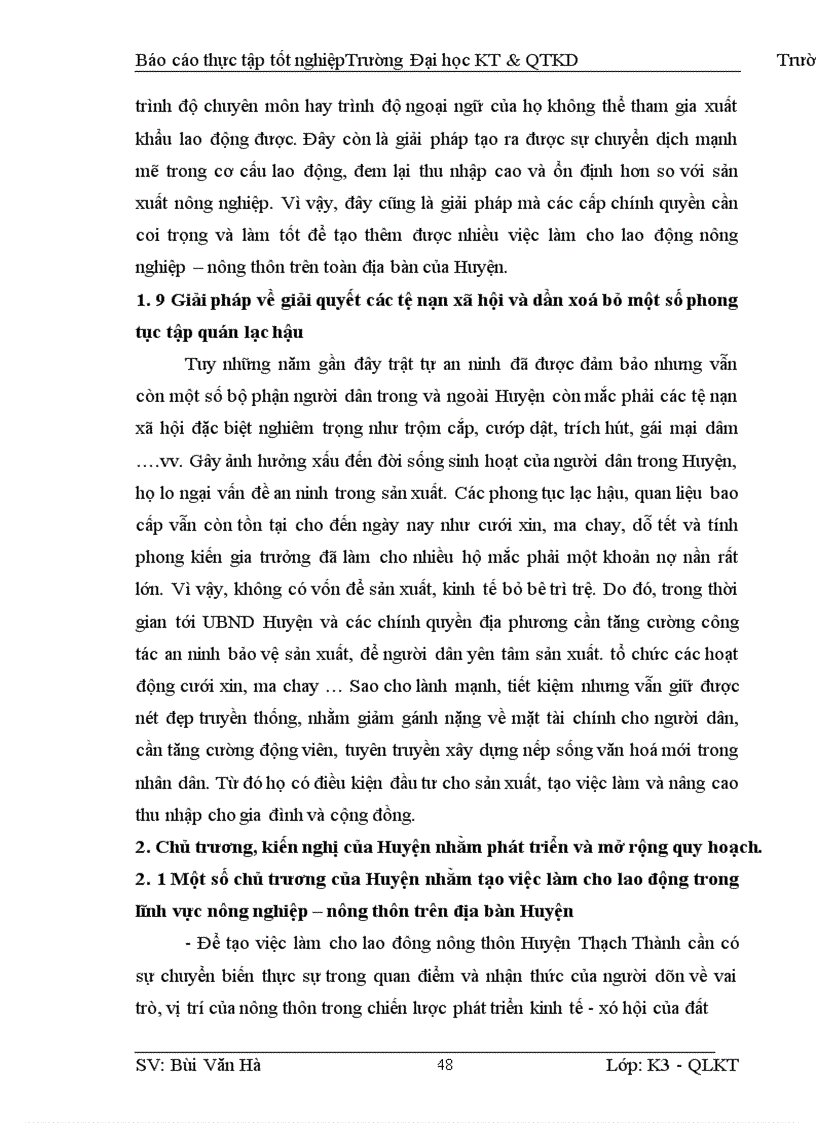 image for page Một số giải pháp tạo việc làm cho lao động nông nghiệp nông thôn của Huyện Thạch Thành