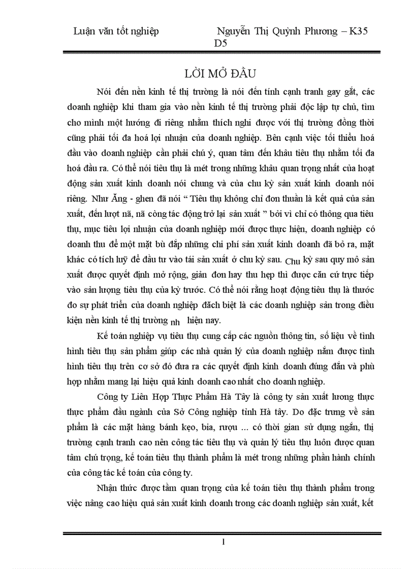 image for page Hoàn thiện kế toán nghiệp vụ tiêu thụ thành phẩm tại Công ty Liên Hợp Thực Phẩm Hà Tây 1