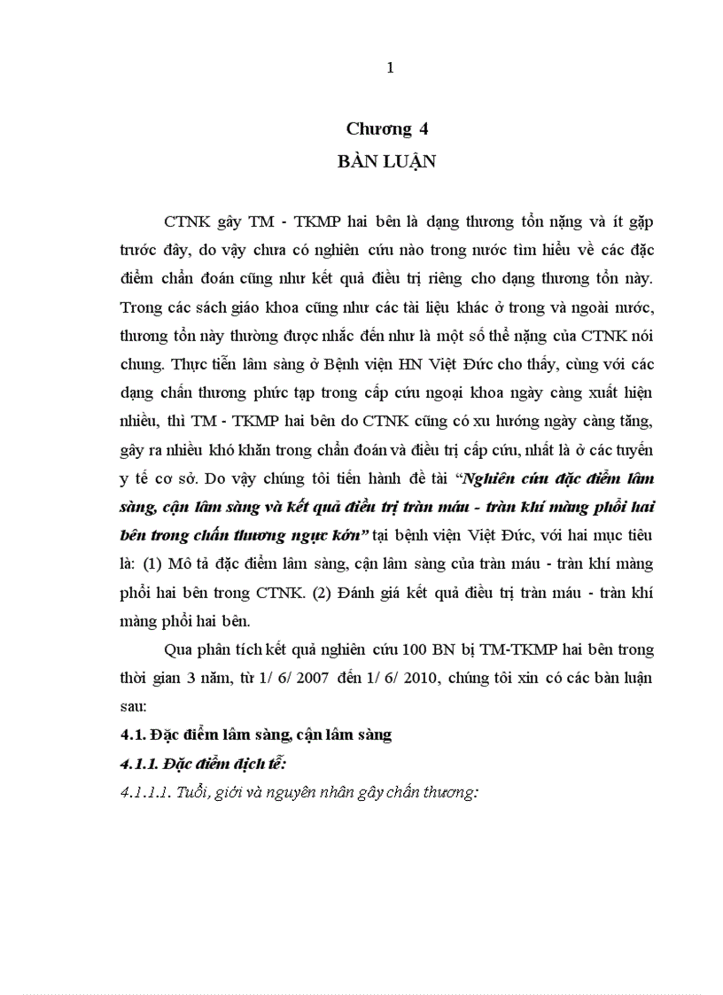 image for page Nghiên cứu đặc điểm lâm sàng cận lâm sàng và kết quả điều trị tràn máu tràn khí màng phổi hai bên trong chấn thương ngực kín 1