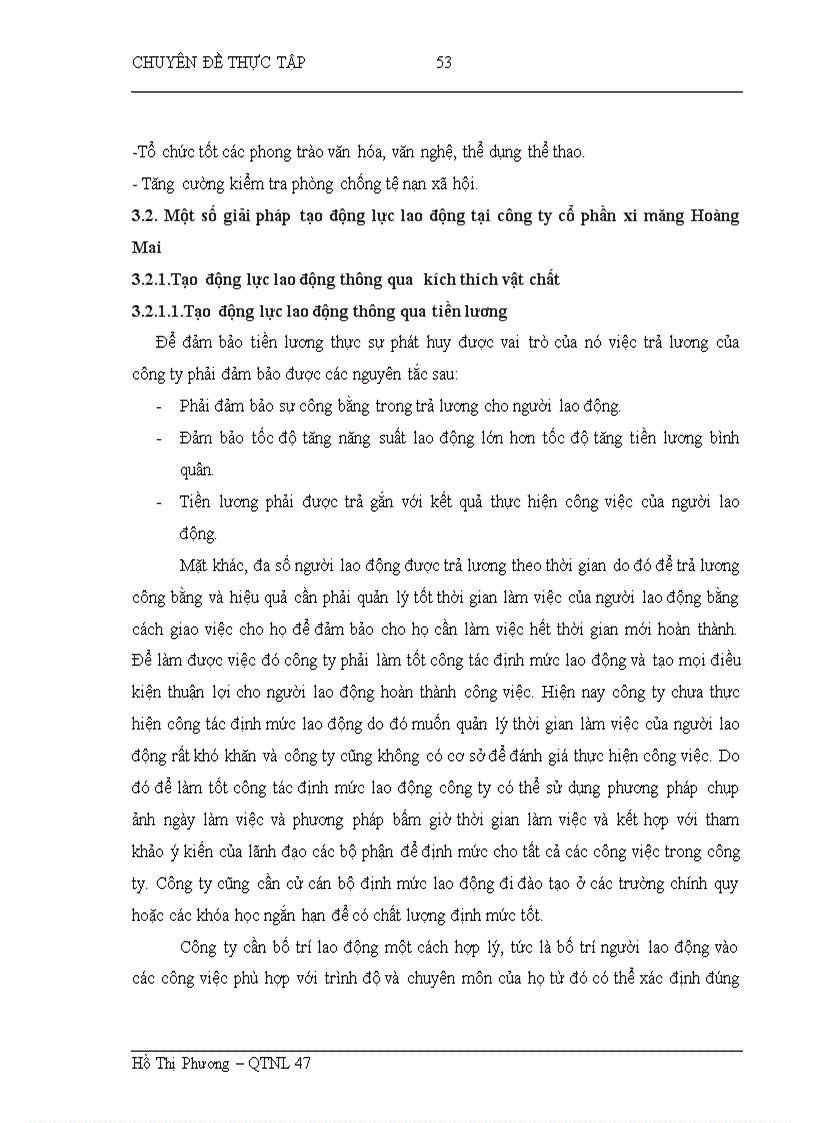 image for page Hoàn thiện công tác tạo động lực cho người lao động tại Công ty cổ phần xi măng Hoàng Mai