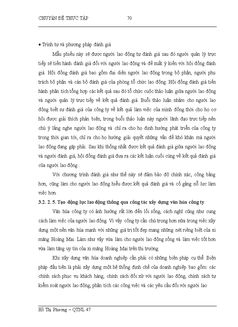image for page Hoàn thiện công tác tạo động lực cho người lao động tại Công ty cổ phần xi măng Hoàng Mai
