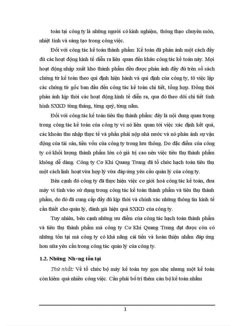 image for page Hoàn thiện công tác kế toán thành phẩm tiêu thụ thành phẩm và xác định kết quả tiêu thụ tại Công ty Cơ Khí Quang Trung 1