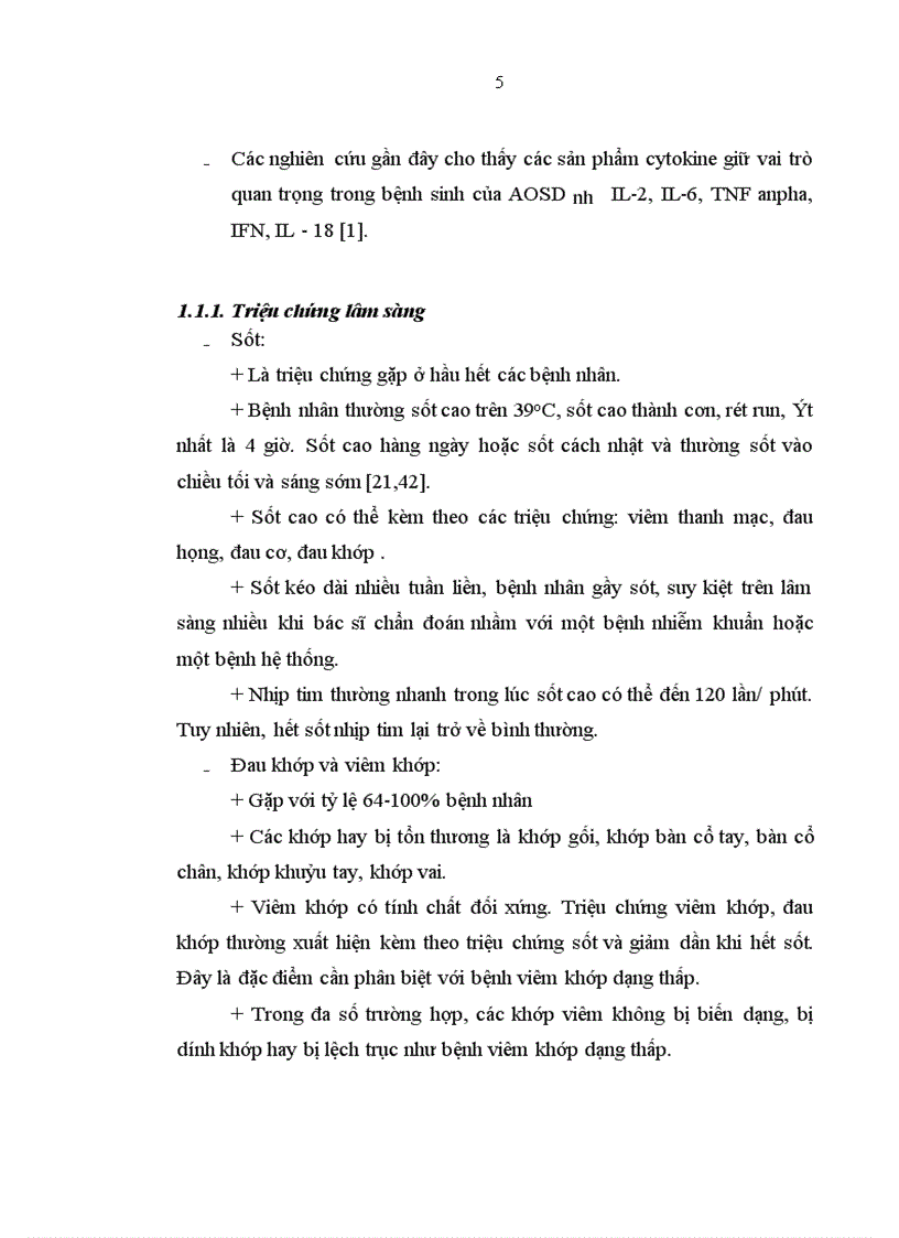 image for page Nghiên cứu đặc điểm lâm sàng cận lâm sàng của bệnh Still ở người lớn