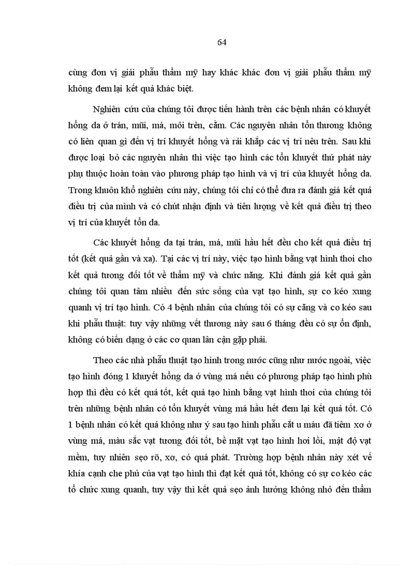 image for page Đánh giá kết quả sử dụng vạt hình thoi trong tạo hình phần mềm vùng mặt