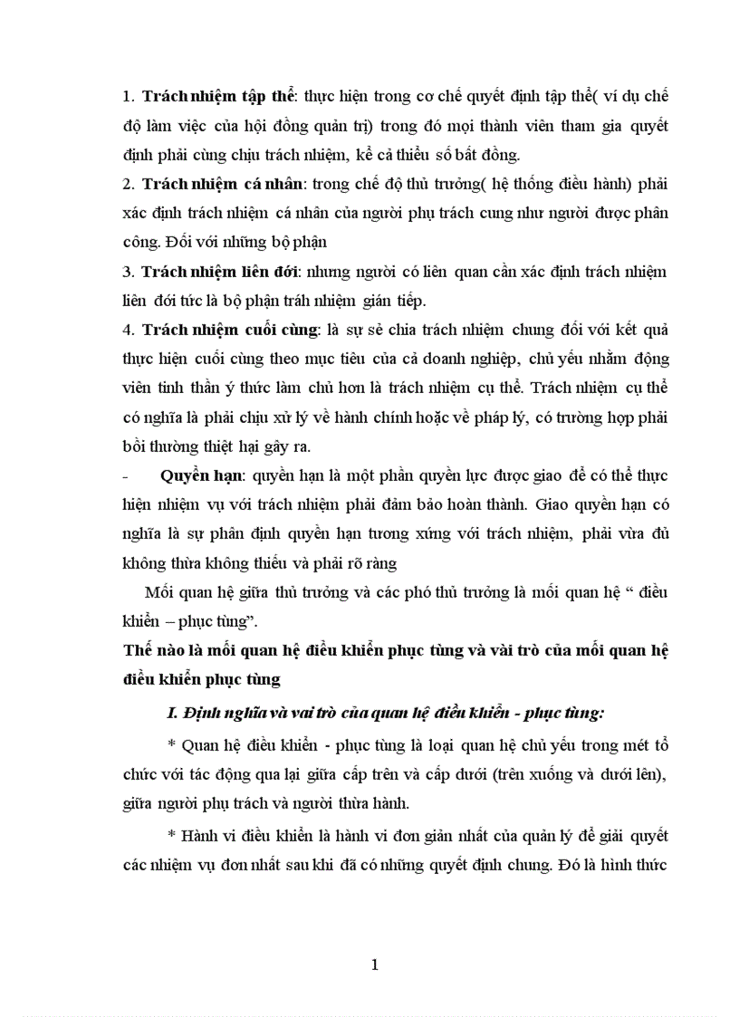 image for page Mối quan hệ giữa chế độ thủ trưởng trách nhiệm quyền hạn cá nhân với chế độ tập thể quản lý hội đồng quản trị trong quan hệ với các phó thủ trưởng và nhưng phương pháp đảm bảo tốt mối quan hệ trong hoạt động của doanh nghiệp