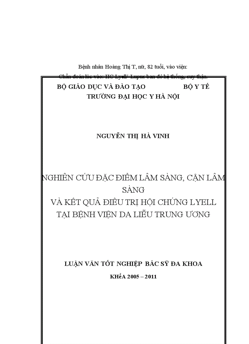 image for page Nghiên cứu đặc điểm lâm sàng cận lâm sàng và kết quả điều trị HC Lyell tại Bệnh viện Da liễu Trung ương
