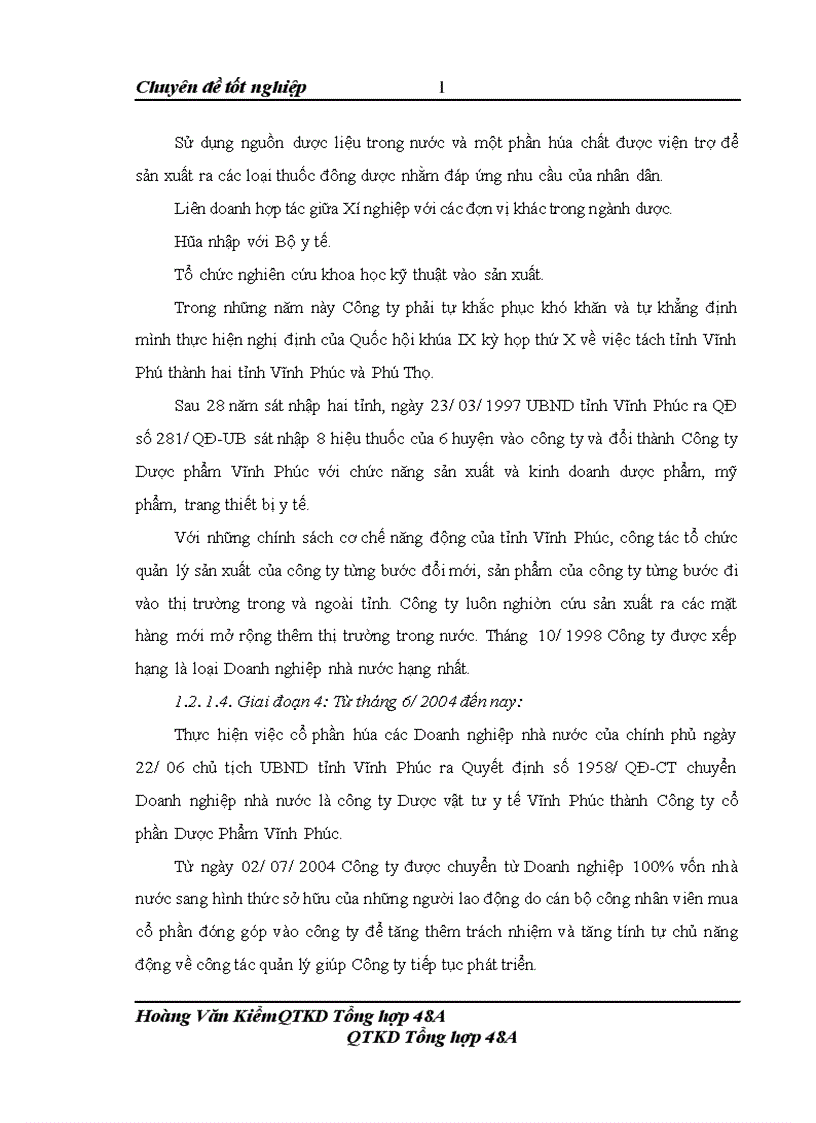 image for page Hoàn thiện tổ chức bán hàng của công ty cổ phần Dược Phẩm Vĩnh Phúc 1