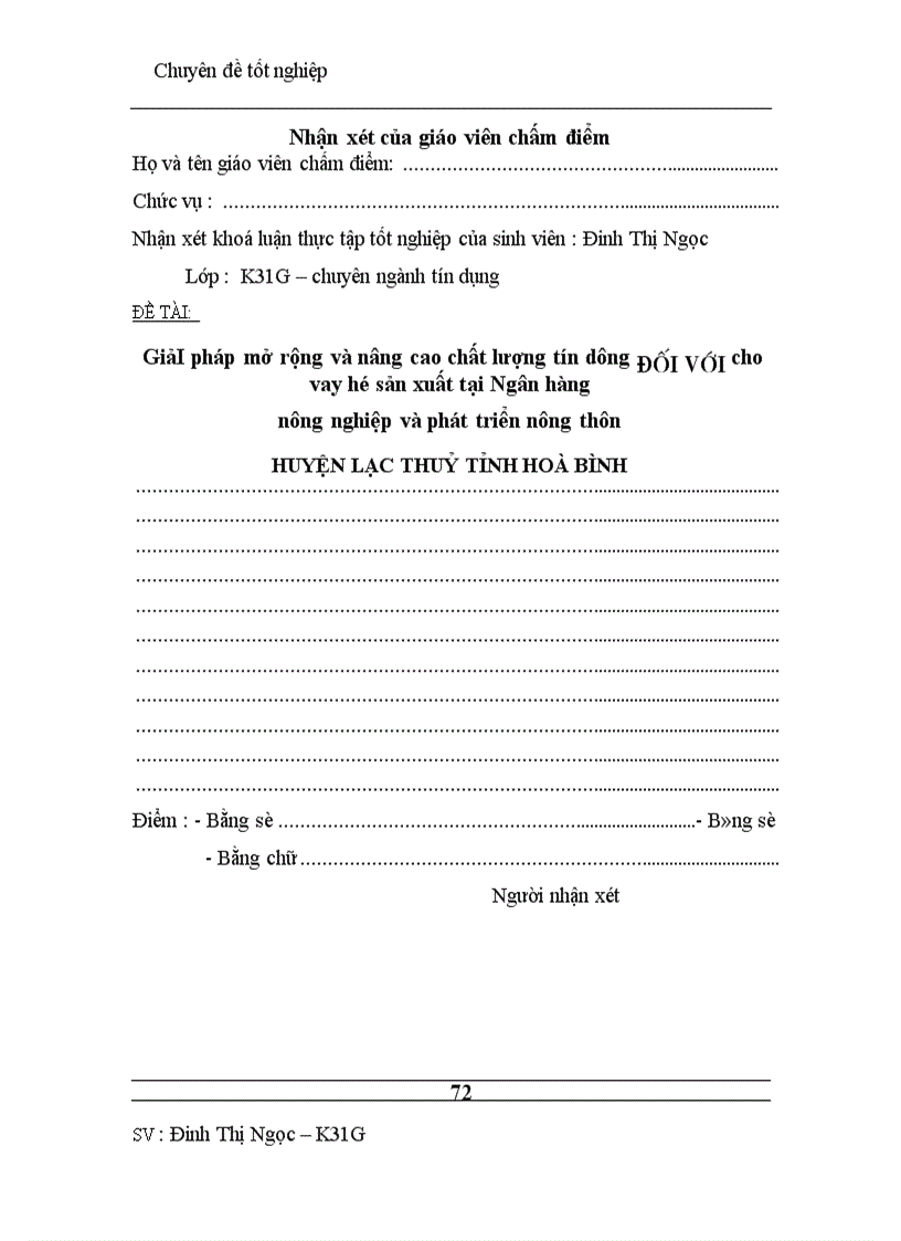 image for page Giải pháp mở rộng nâng cao chất lượng tín dụng đối với cho vay hộ sản xuất tại NHNo PTNT huyện Lạc thuỷ