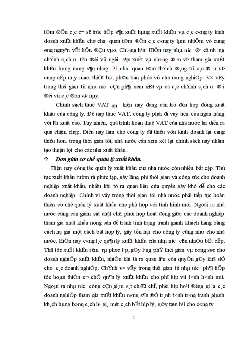 image for page Một số giải pháp chủ yếu nhằm thúc đẩy xuất khẩu hàng nông sản của công ty VILEXIM 1