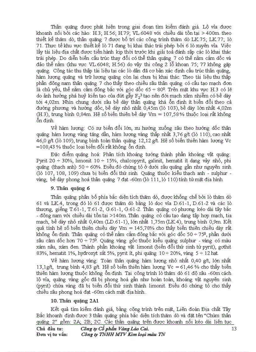 image for page Thiết kế kỹ thuật bản vẽ thi công công trình khai thác tuyển quặng vàng gốc và các công trình phụ trợ tại mỏ vàng Minh Lương 1