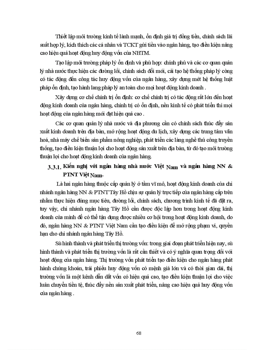 image for page Một số giải pháp nâng cao hiệu quả huy động vốn tại NHNo PTNT Tây Hồ