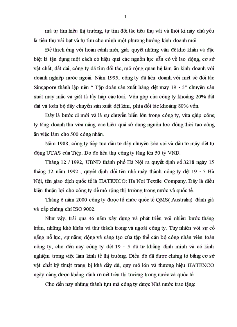 image for page Báo cáo thực tập tổng hợp tại Công ty Dệt 19 5 Hà Nội