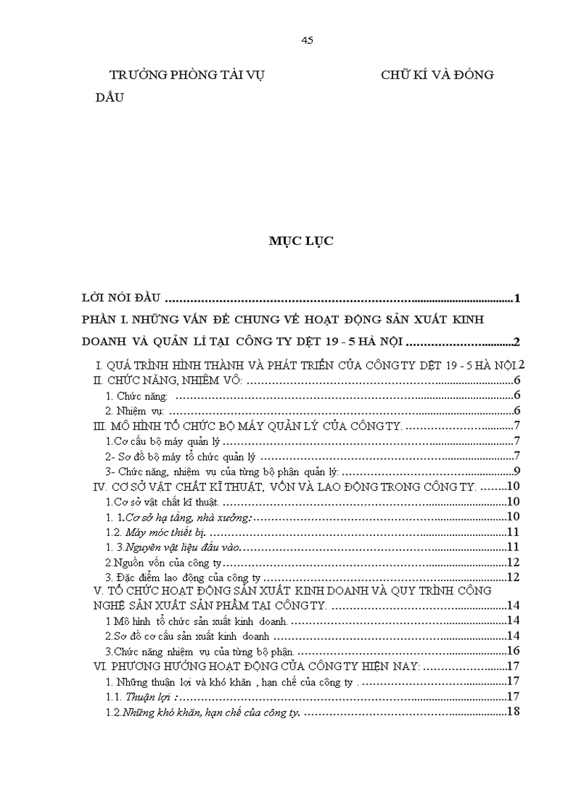 image for page Báo cáo thực tập tổng hợp tại Công ty Dệt 19 5 Hà Nội