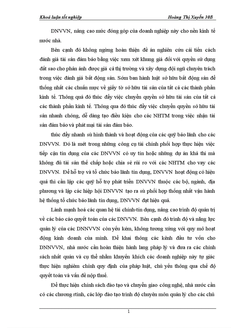 image for page Giải pháp mở rộng tín dụng đối với DNVVN tại Ngân hàng Nông nghiệp và phát triển nông thôn Khu công nghiệp Hoà xá tỉnh Nam Định 1