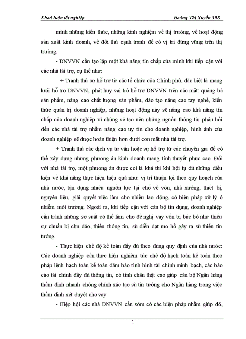 image for page Giải pháp mở rộng tín dụng đối với DNVVN tại Ngân hàng Nông nghiệp và phát triển nông thôn Khu công nghiệp Hoà xá tỉnh Nam Định 1