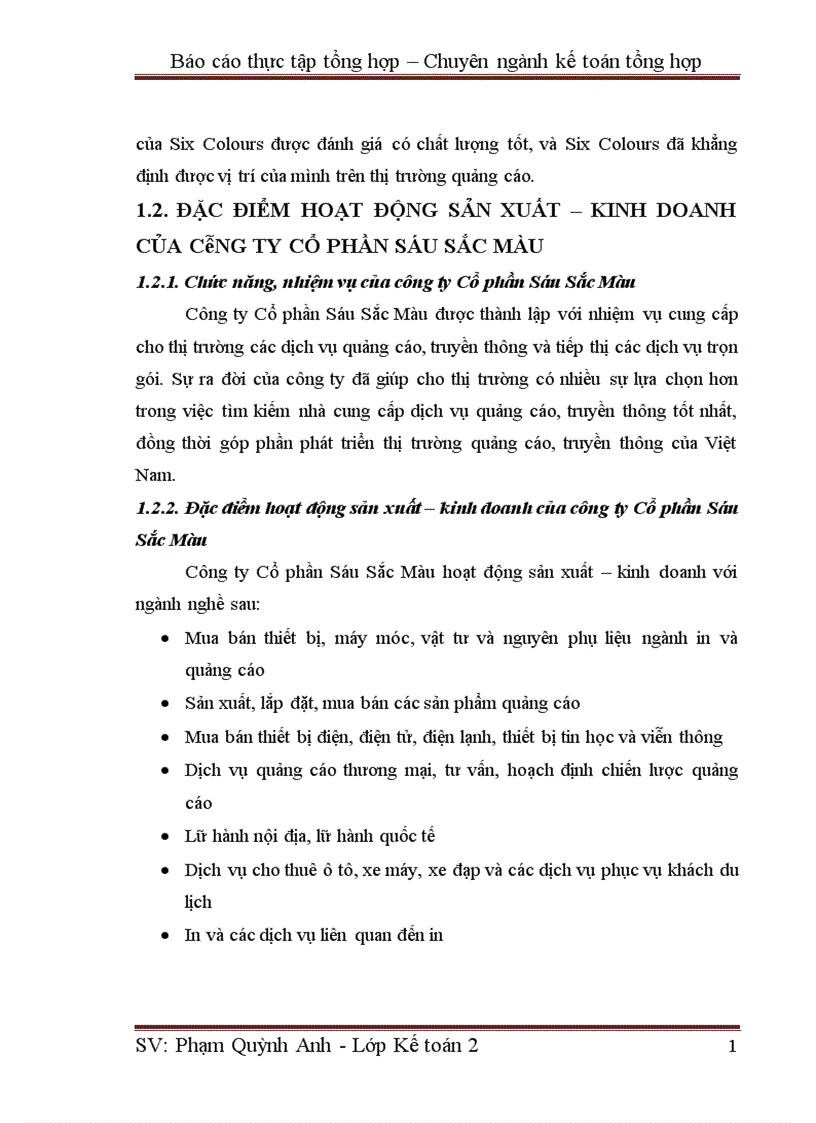image for page Một số đánh giá về tình hình tổ chức hạch toán kế toán tại công ty Cổ phần Sáu Sắc Màu