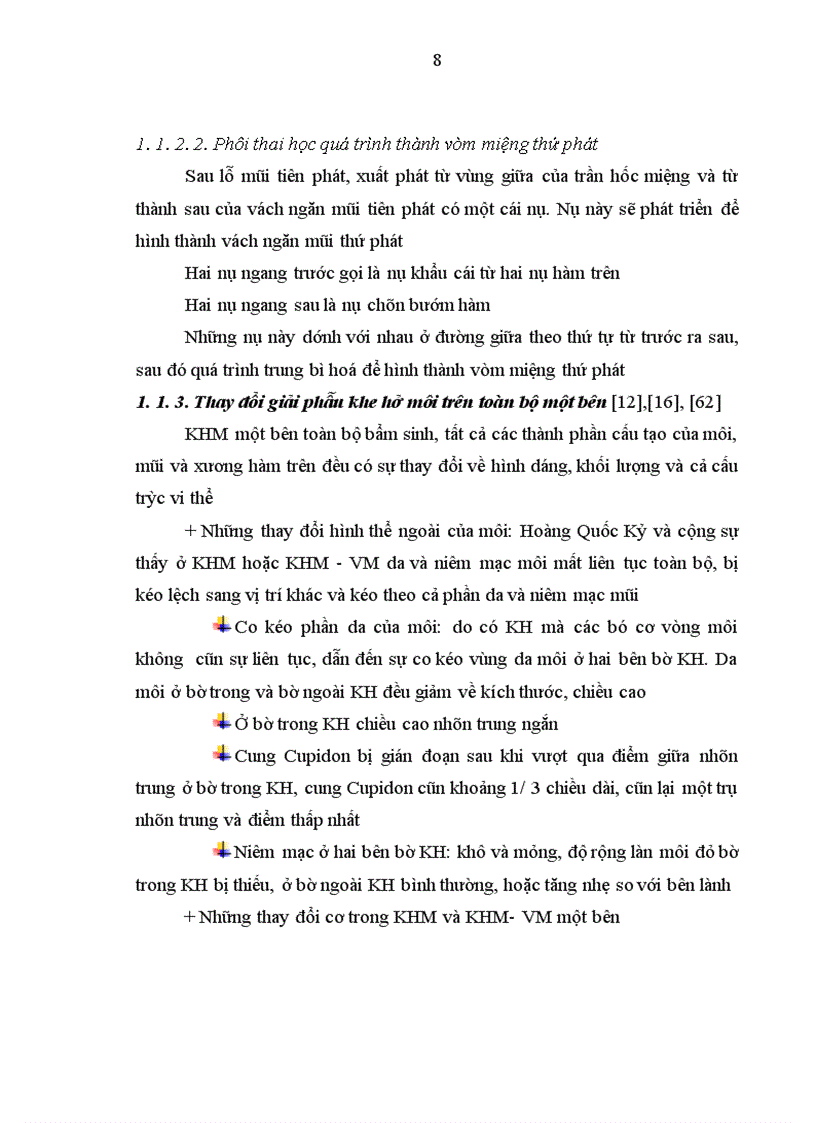 image for page Đánh giá vai trò tạo hình chữ Z ở trên đường viền da môi đỏ trong phương pháp Millard mổ khe hở môi một bên toàn bộ 1