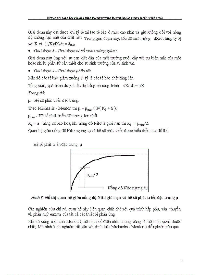 image for page Nghiên cứu động học của quá trình tạo màng trong lọc sinh học áp dụng cho xử lý nước thải