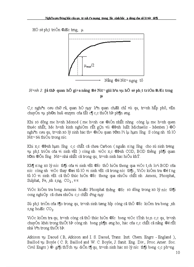 image for page Nghiên cứu động học của quá trình tạo màng trong lọc sinh học áp dụng cho xử lý nước thải