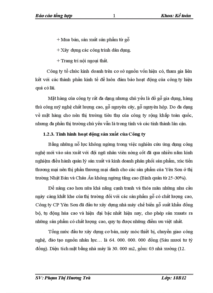 image for page Đặc điểm tổ chức hạch toán kế toán tại Công ty cổ phần Yên Sơn