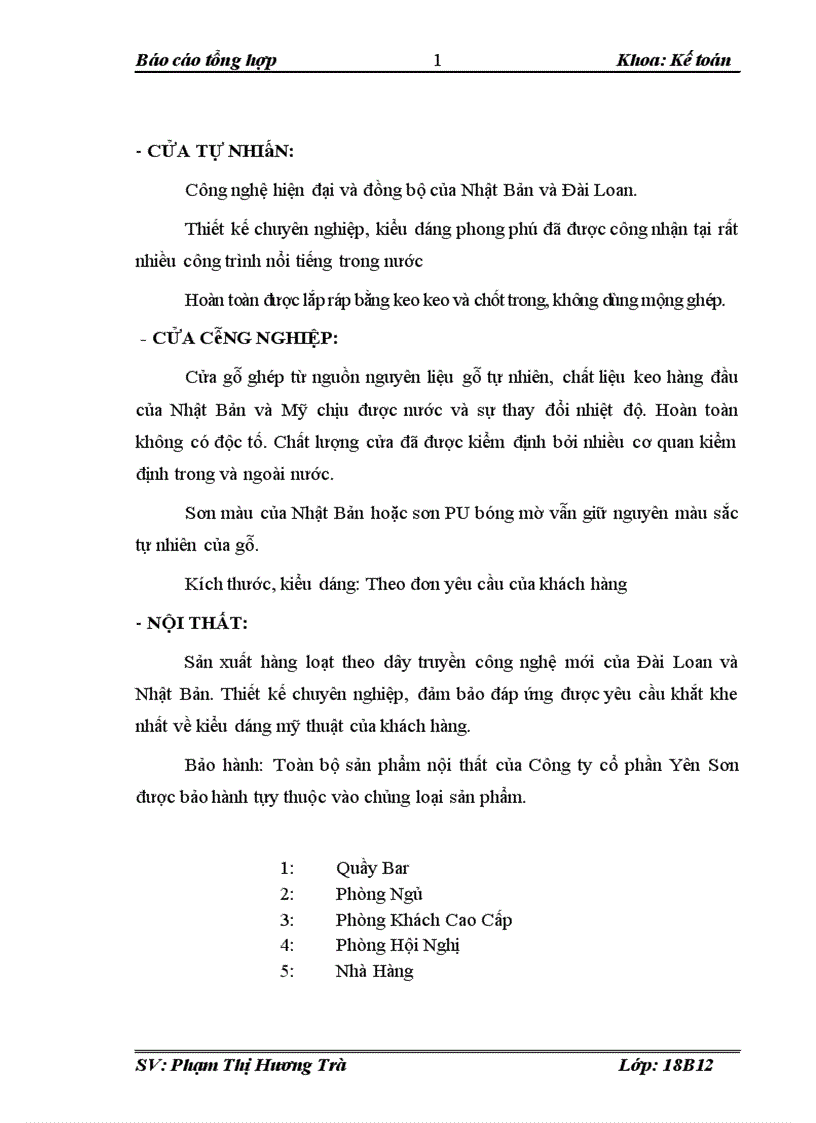 image for page Đặc điểm tổ chức hạch toán kế toán tại Công ty cổ phần Yên Sơn