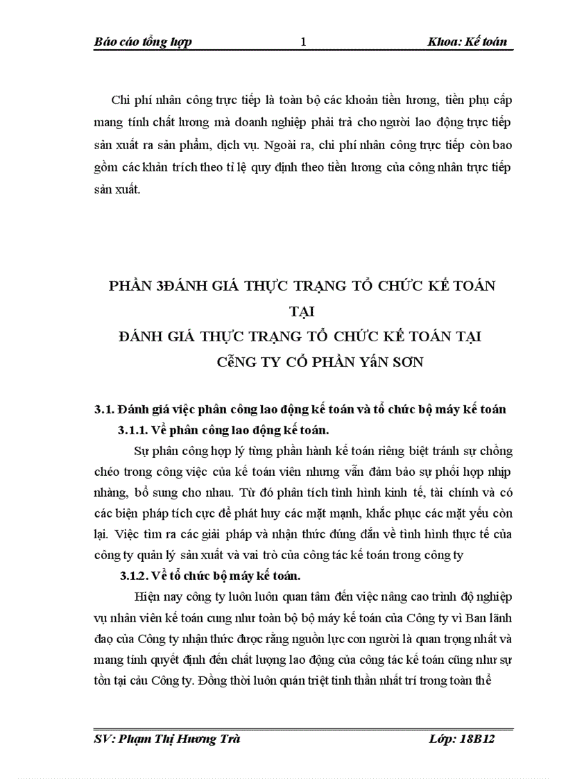 image for page Đặc điểm tổ chức hạch toán kế toán tại Công ty cổ phần Yên Sơn