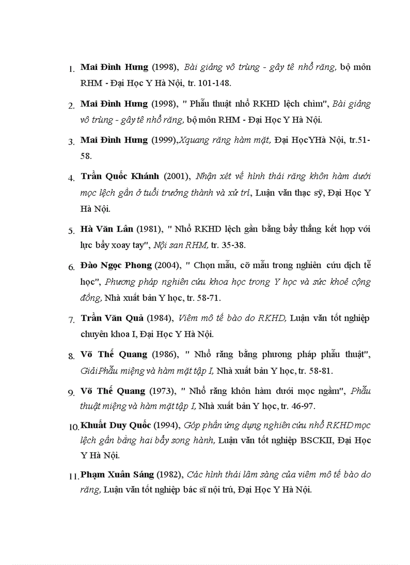 image for page Nhận xét đặc điểm lâm sàng X quang và đánh giá kết quả phẫu thuật RKHD mọc lệch mọc ngầm dưới gây mê nội khí quản