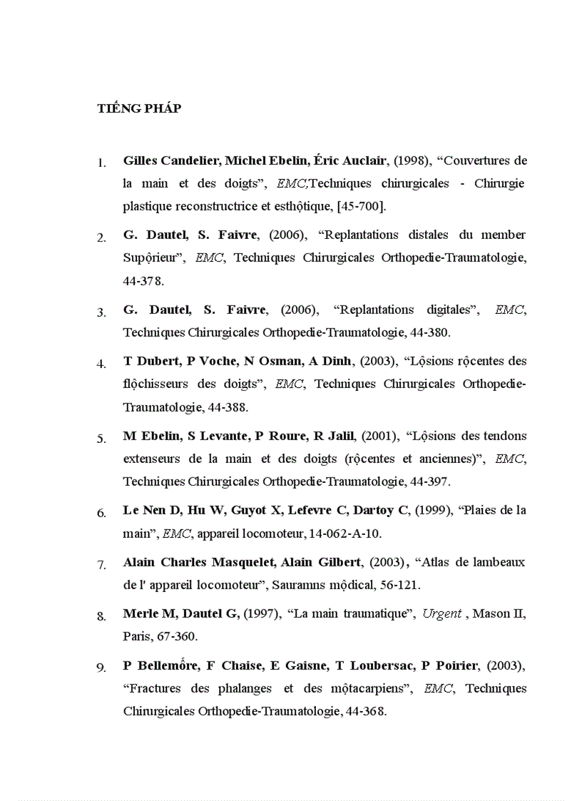 image for page Nghiên cứu đặc điểm tổn thương và đánh giá kết quả điều trị vết thương bàn tay tại Bệnh viện Xanh Pôn 1