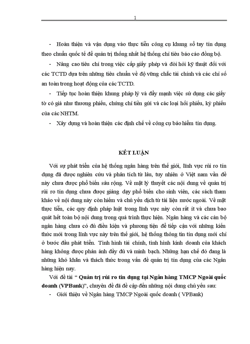 image for page Quản trị rủi ro tín dụng tại Ngân hàng TMCP Ngoài quốc doanh VPBank
