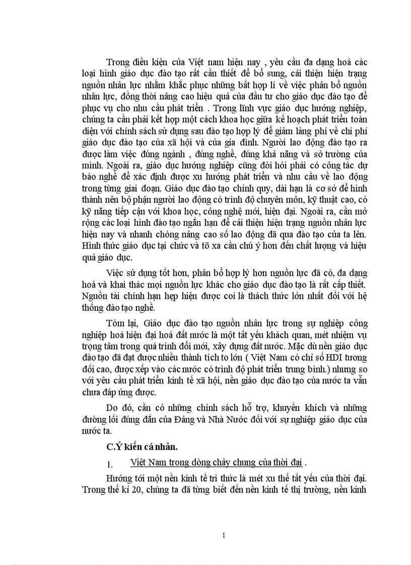 image for page Lý luận về con người và vấn đề về đào tạo nguồn lực con người trong sự nghiệp công nghệp hoá hiện đại hoá đất nước 1