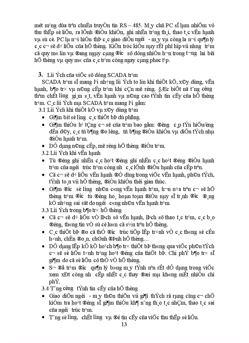 image for page Phần cứng và phần mềm của hệ SCADA