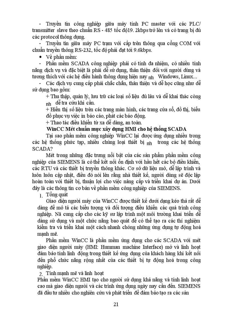 image for page Phần cứng và phần mềm của hệ SCADA