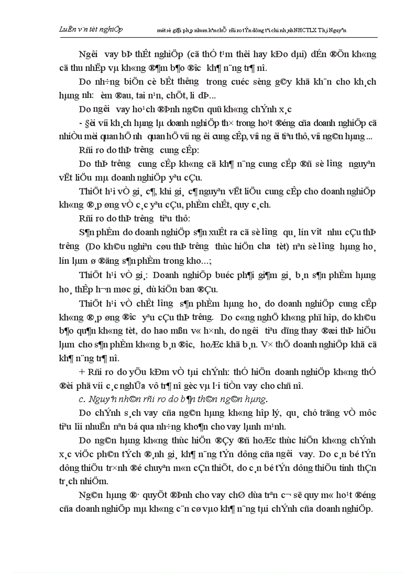 image for page Một số biện pháp nhằm hạn chế rủi ro tín dụng tại chi nhánh Ngân hàng Công thương Lưu Xá Thái Nguyên 1