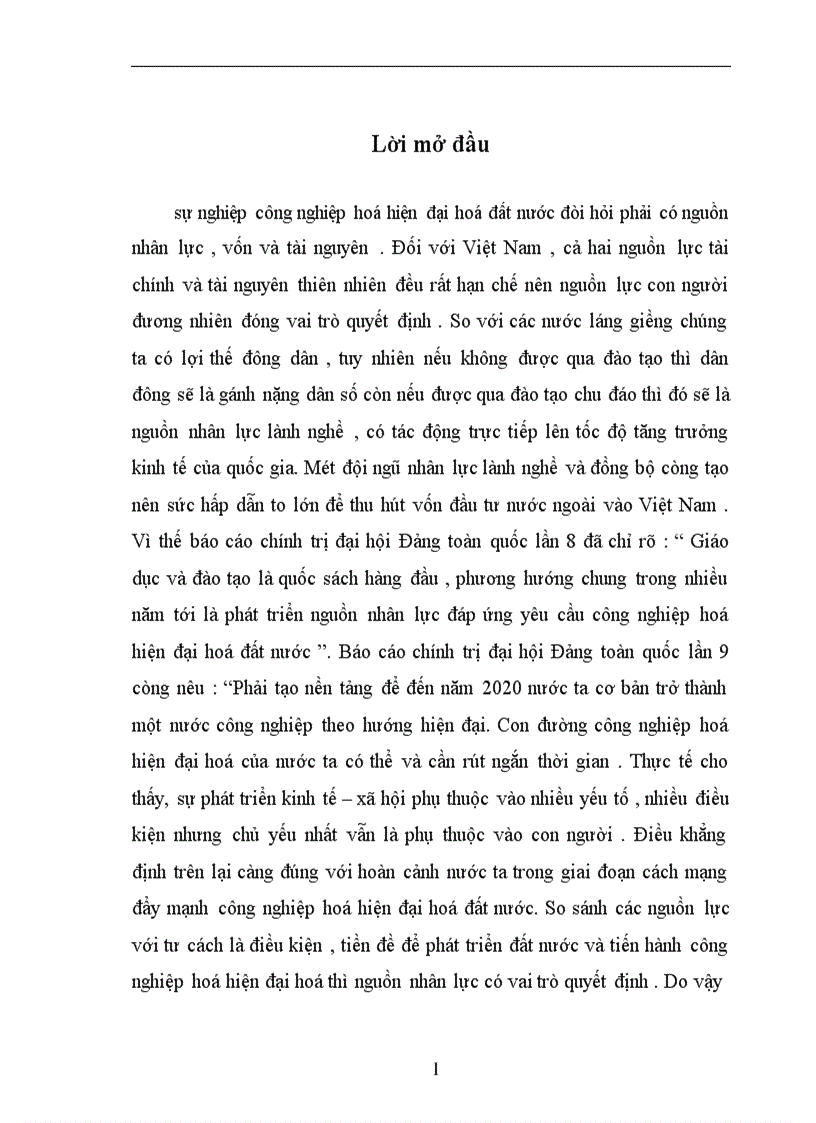 image for page Thực trạng và giải pháp để nâng cao hiệu quả của đào tạo và sử dụng nguồn nhân lực phục vụ cho sự nghiệp công nghiệp hoá hiện đại hoá ở Việt Nam 1