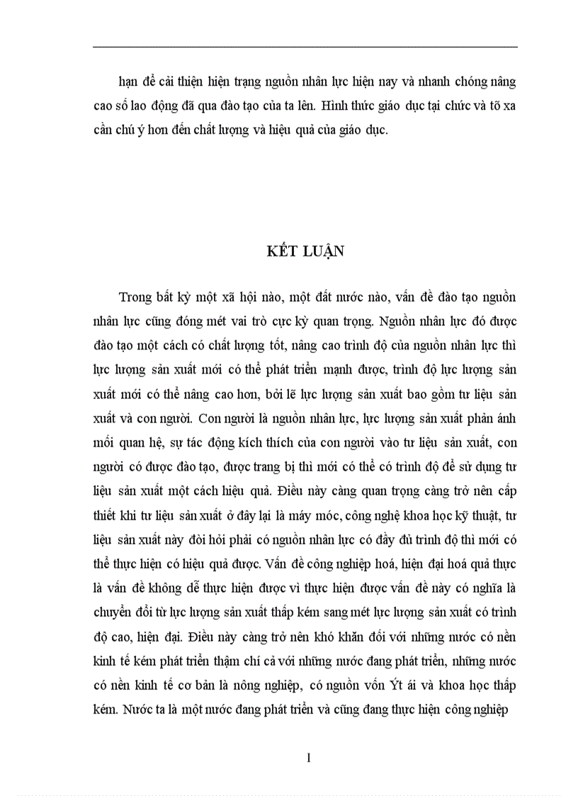 image for page Thực trạng và giải pháp để nâng cao hiệu quả của đào tạo và sử dụng nguồn nhân lực phục vụ cho sự nghiệp công nghiệp hoá hiện đại hoá ở Việt Nam 1