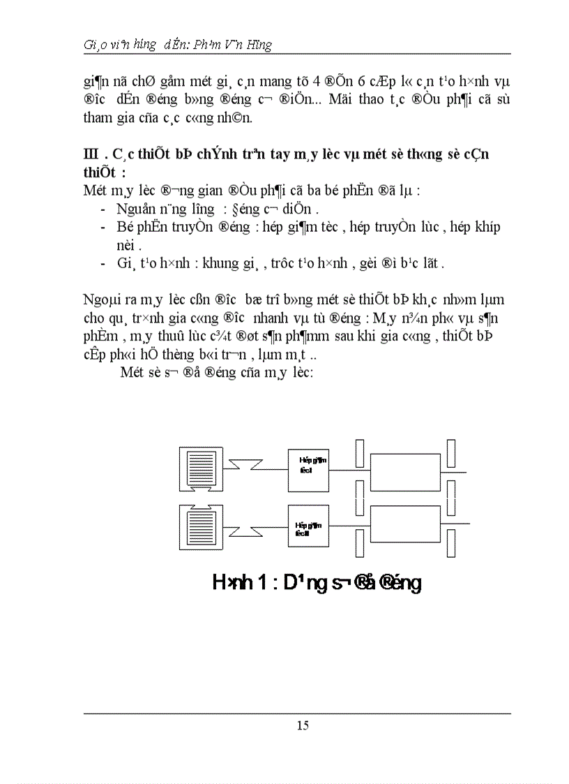 image for page Tính toán và thiết kế các cụm chi tiết máy lốc công suất động cơ và hộp giảm tốc