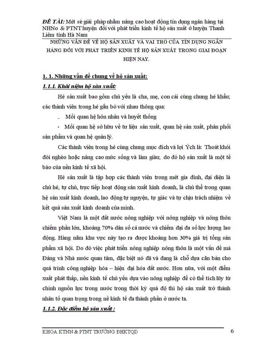 image for page Một số giải pháp cho Tín dụng ở NHNo PTNT huyện đối với phát triển kinh tế hộ sản xuất tại huyện Thanh Liêm tỉnh Hà Nam