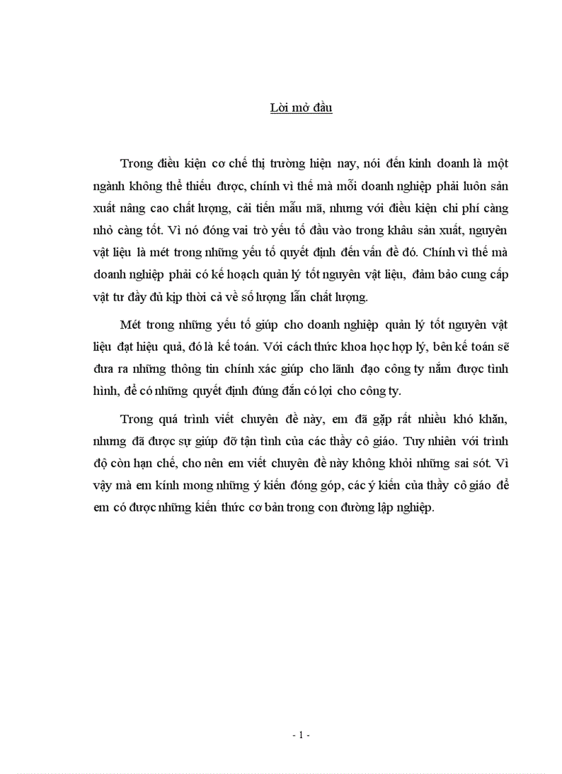 image for page Thực tế tổ chức kế toán nguyên vật liệu trong các doanh nghiệp sản xuất kinh doanh