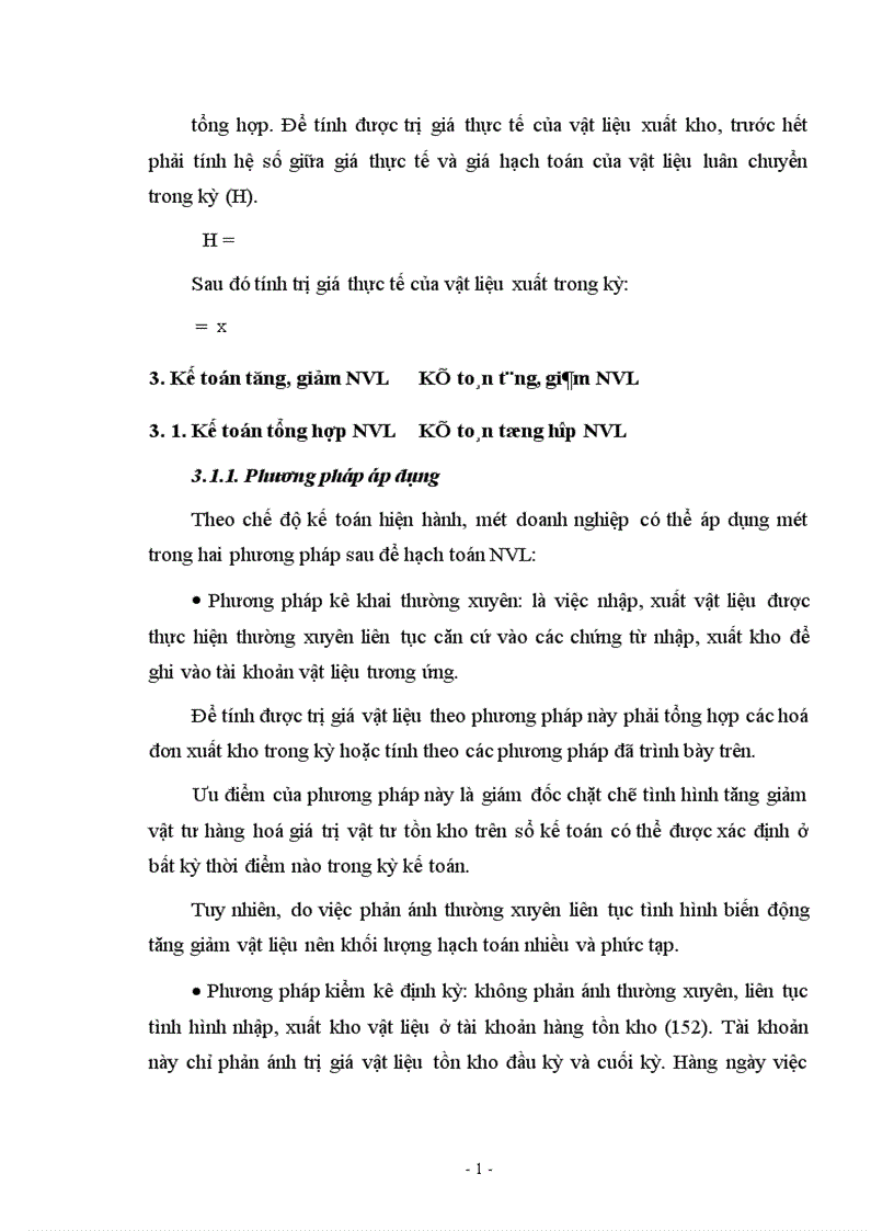 image for page Thực tế tổ chức kế toán nguyên vật liệu trong các doanh nghiệp sản xuất kinh doanh