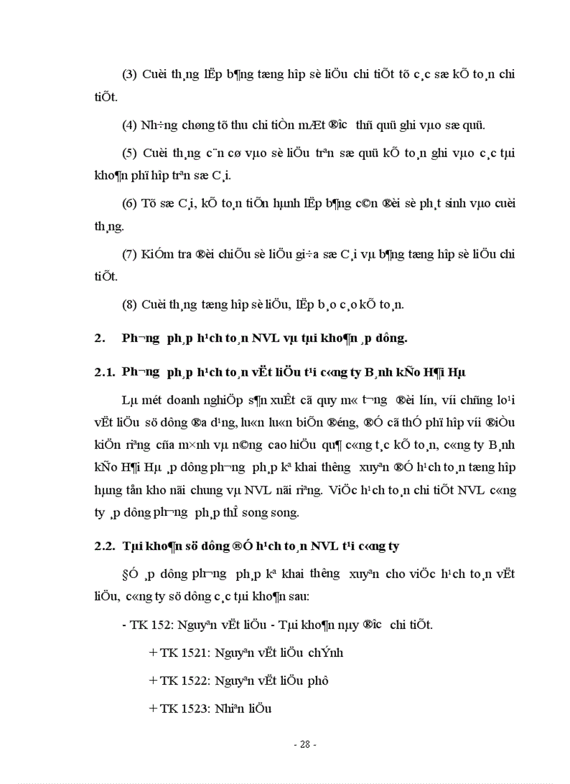 image for page Thực tế tổ chức kế toán nguyên vật liệu trong các doanh nghiệp sản xuất kinh doanh