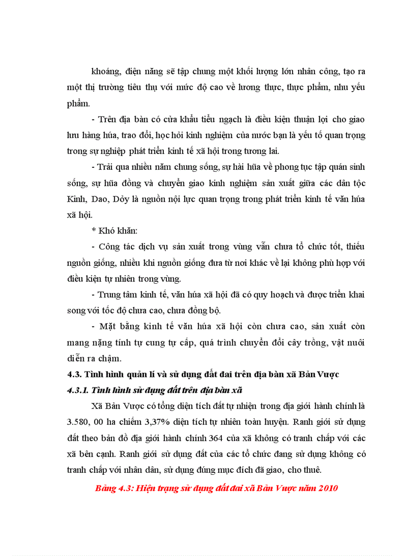 image for page Đánh giá thực trạng chuyển đổi mục đích sử dụng đất của xã Bản Vược huyện Bát Xát tỉnh Lào Cai giai đoạn 2007 2010