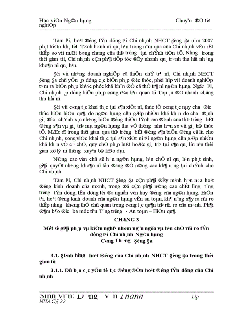 image for page Giải pháp hạn chế rủi ro tín dụng tại Chi nhánh Ngân hàng Công Thương khu vực Đống Đa 1