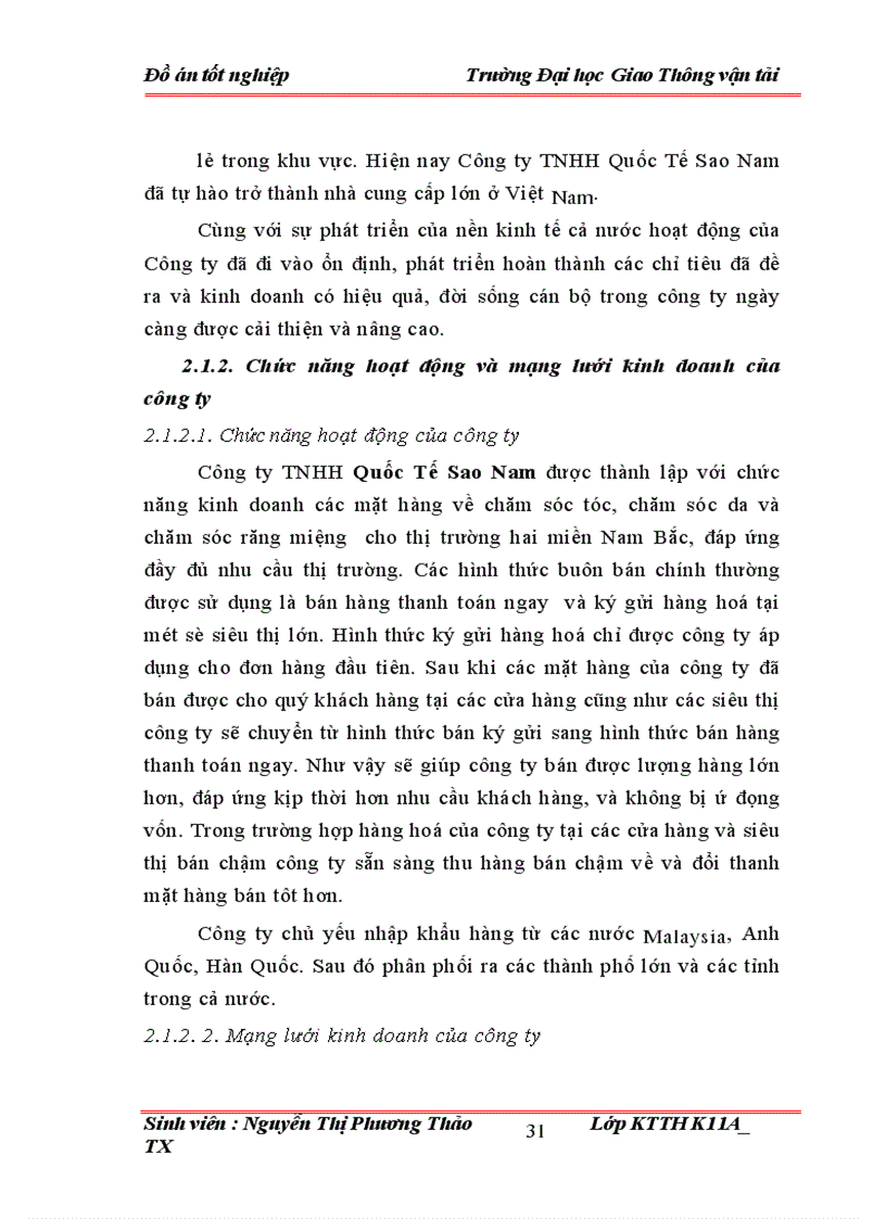 image for page Tổ chức công tác kế toán bán hàng và xác định kết quả bán hàng tại công ty TNHH Quốc Tế Sao Nam 1