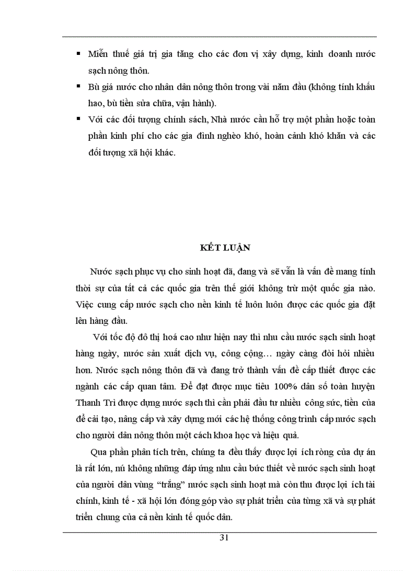 image for page Phân tích chi phí lợi ích của dự án cấp nước sinh hoạt cho các xã còn lại thuộc huyện Thanh Trì Hà Nội