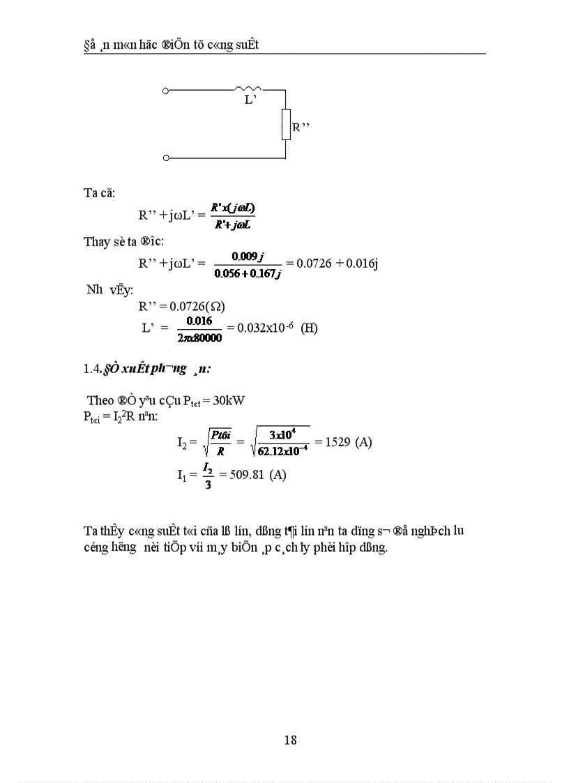 image for page Thiết kế phần nghịch lưu của bộ nguồn cho lò tôi thép